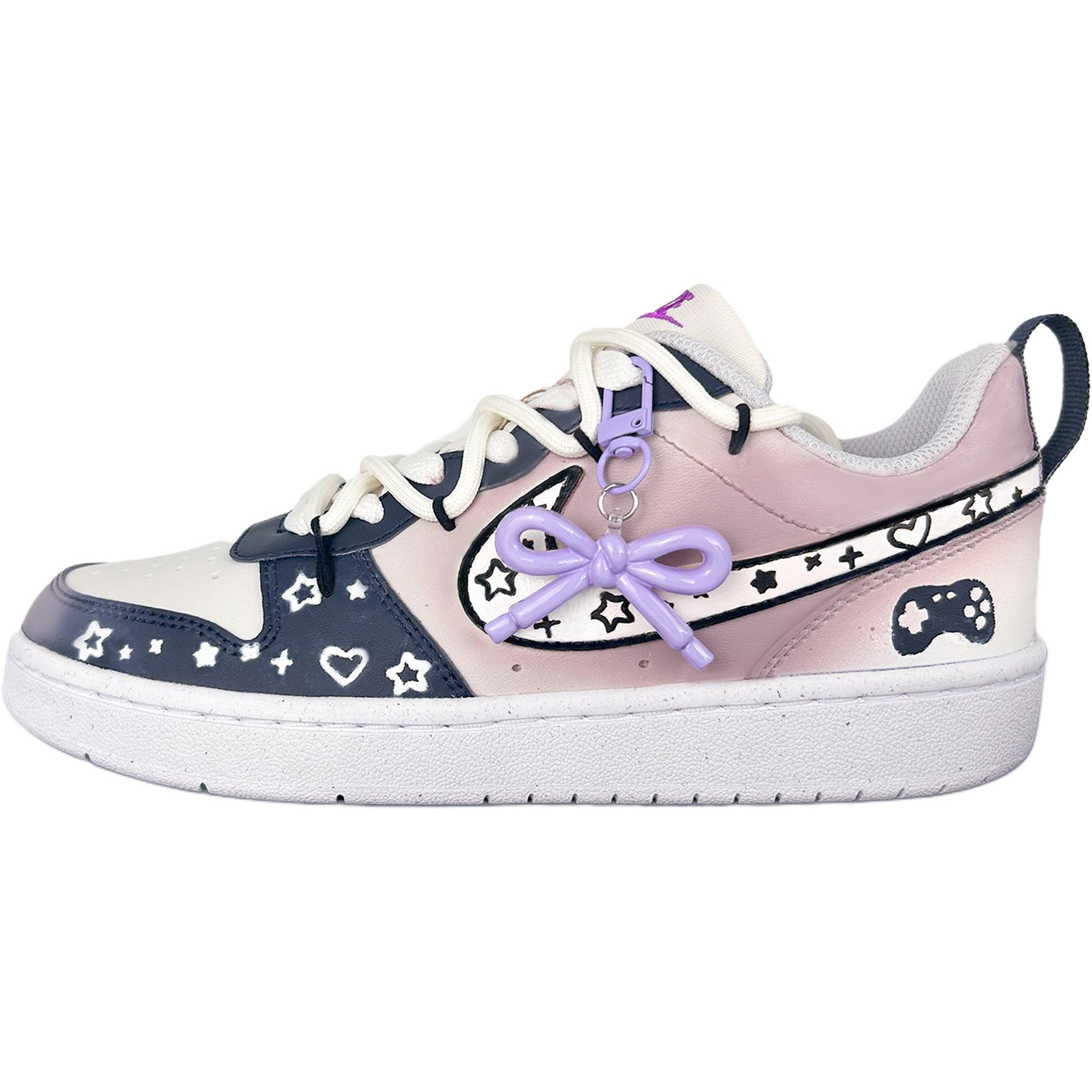 

Детские скейтерские кроссовки Court Borough для младших школьников Nike, синий/белый/фиолетовый