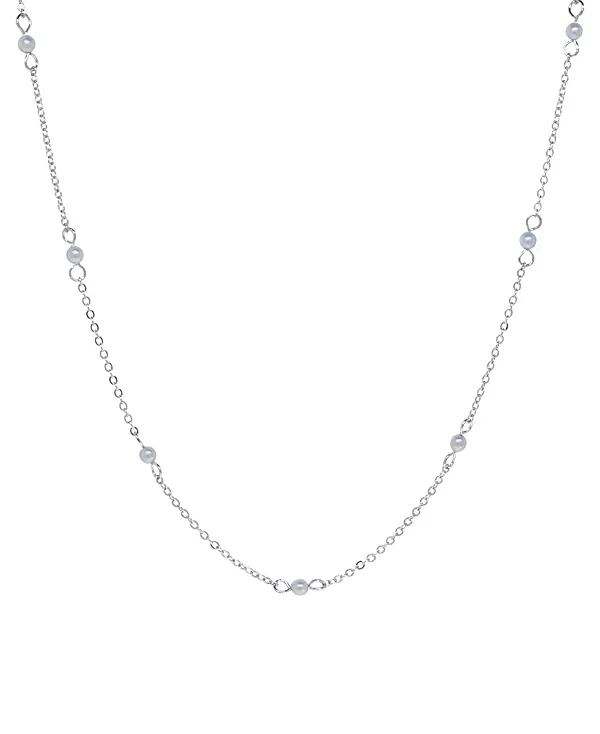 

Ожерелье из цепочек с серебристо-серым искусственным жемчугом 2028, gray