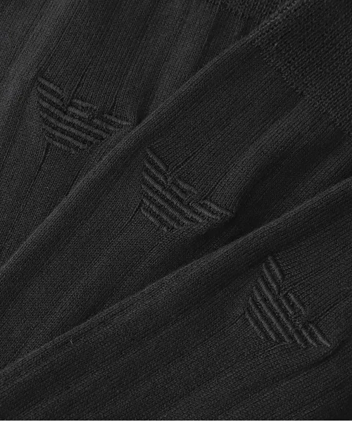 Носки Emporio Armani с логотипом орла, 3 пары, черные — фото 2