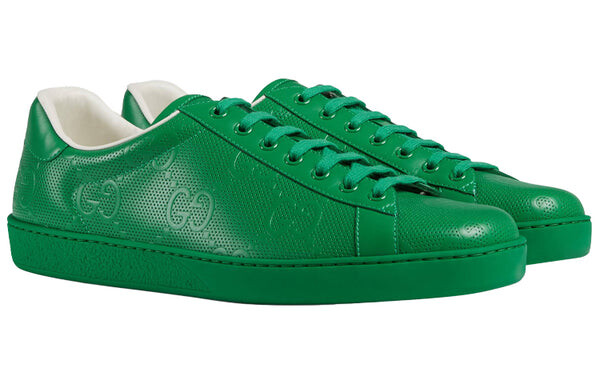 Кроссовки ace series g printing sports shoe 'green' Gucci, зеленый — фото 3