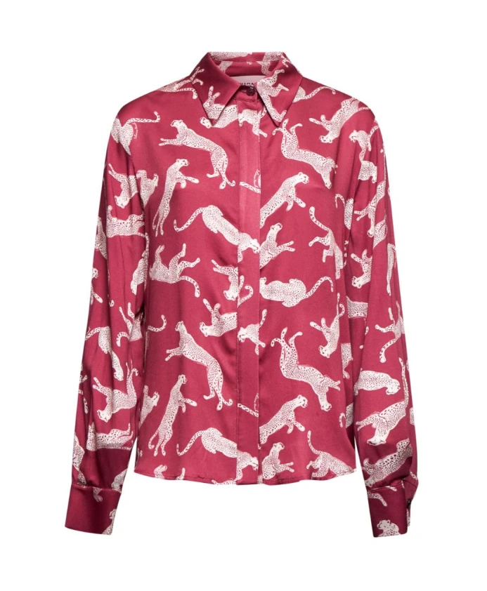 

Рубашка с принтом и классическим воротником Silvian Heach, розовый