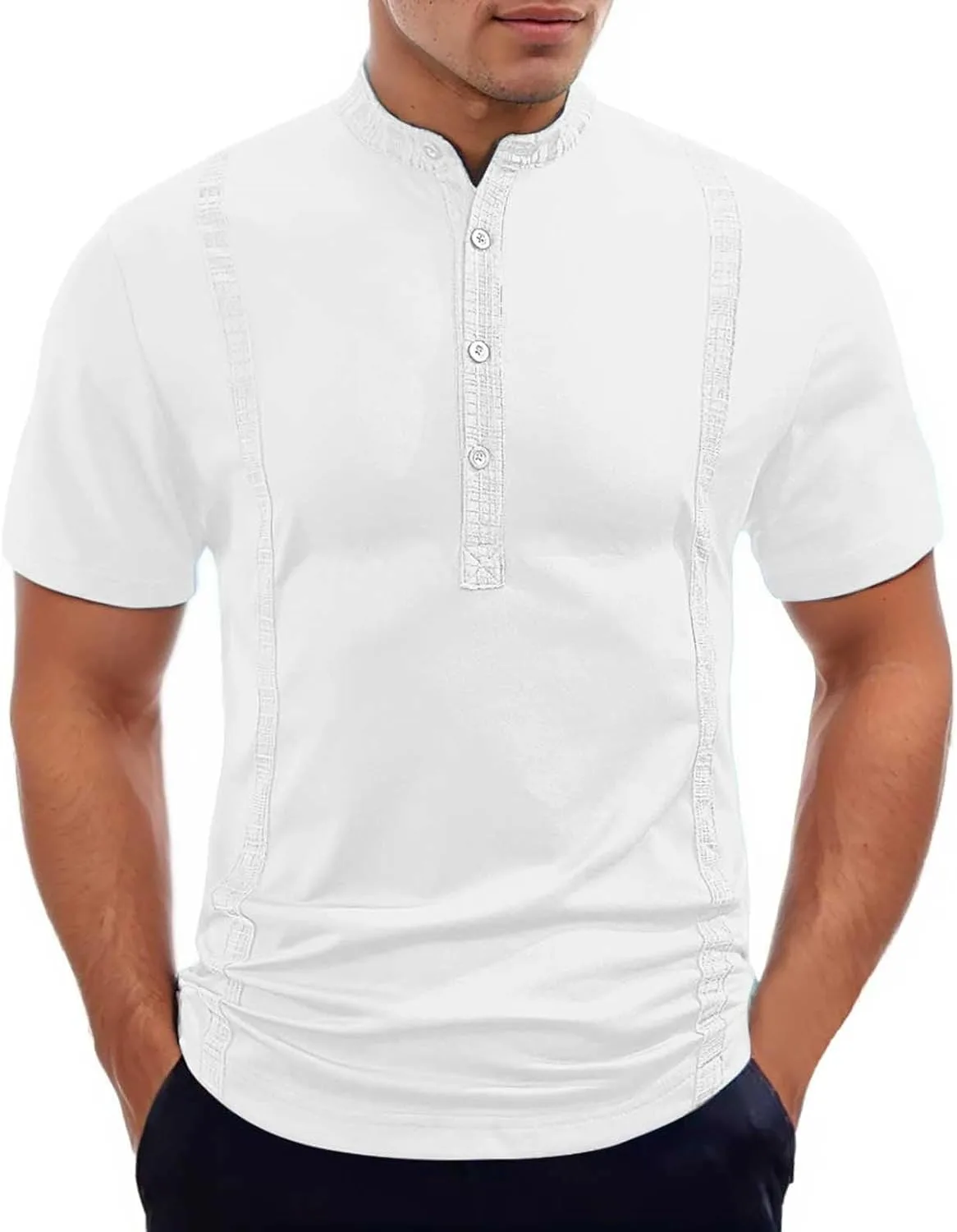 

Мужская футболка с коротким рукавом однотонная для весны и лета