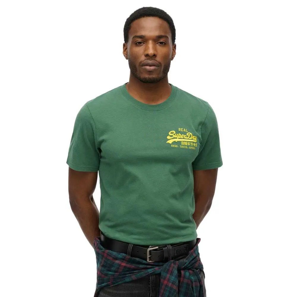 

Футболка с коротким рукавом Superdry Vl Embroidered Relaxed, зеленый