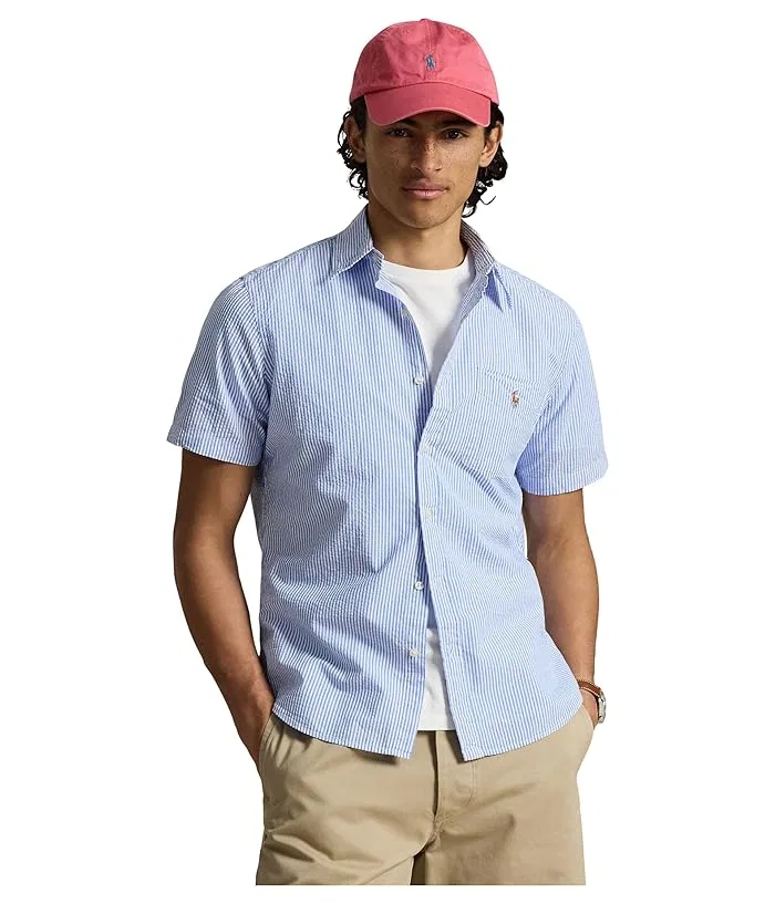 Рубашка из сирсакера Prepster Classic Fit Polo Ralph Lauren, Blue/White