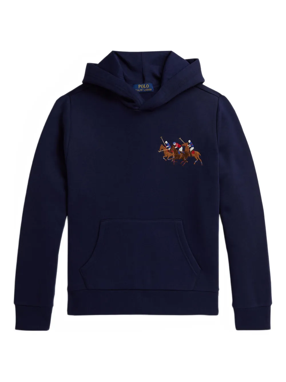 

Худи с вышивкой Polo Ralph Lauren Kids, синий