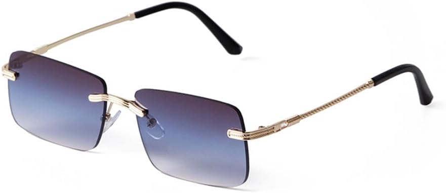 

Солнцезащитные очки с градиентными линзами, металлические, мужские и женские, роскошные, без оправы, ретро, ​​солнцезащитные очки с защитой от УФ-излучения UV400 LVTFCO, C3