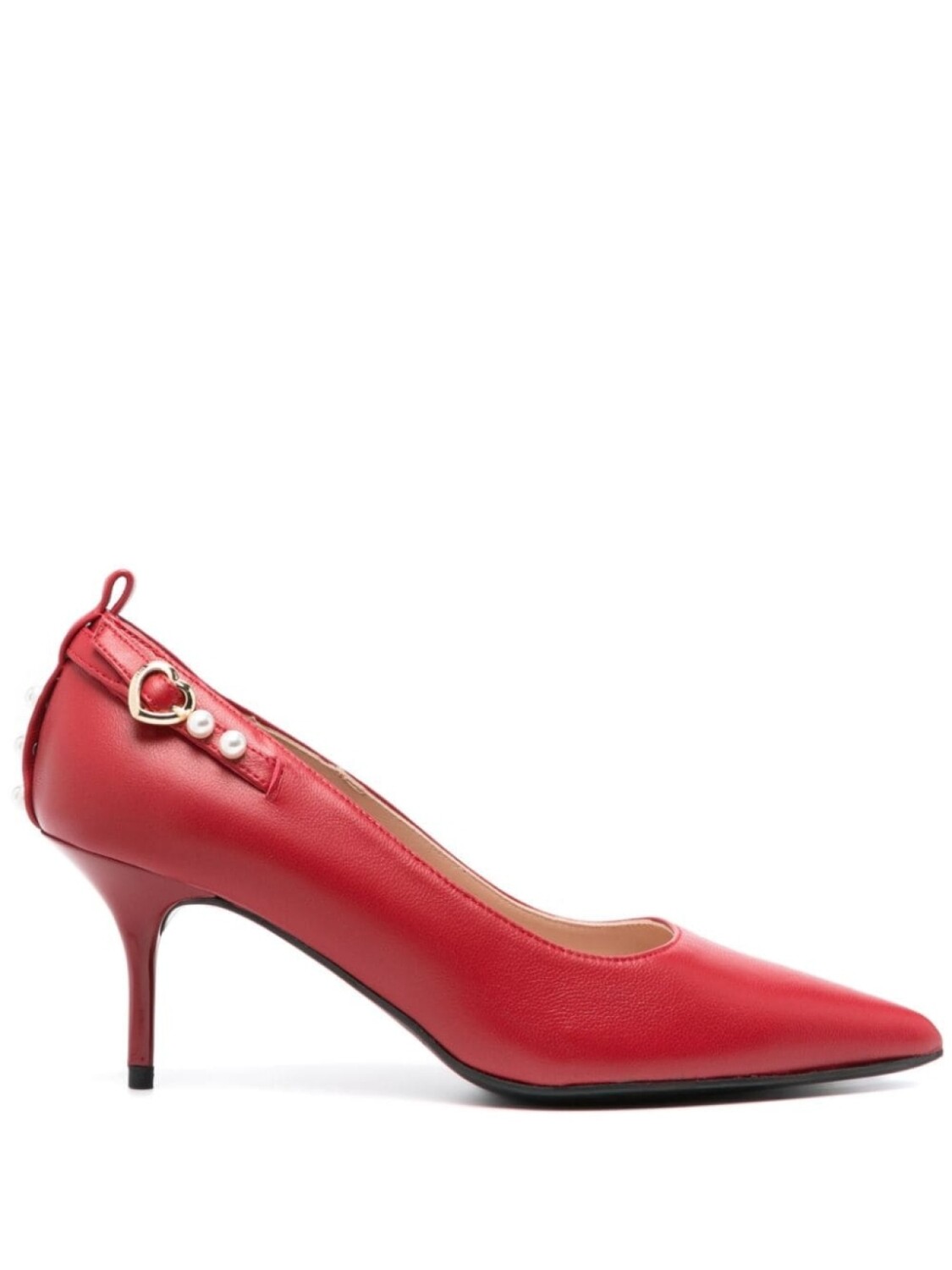 

Love Moschino туфли с искусственным жемчугом, красный