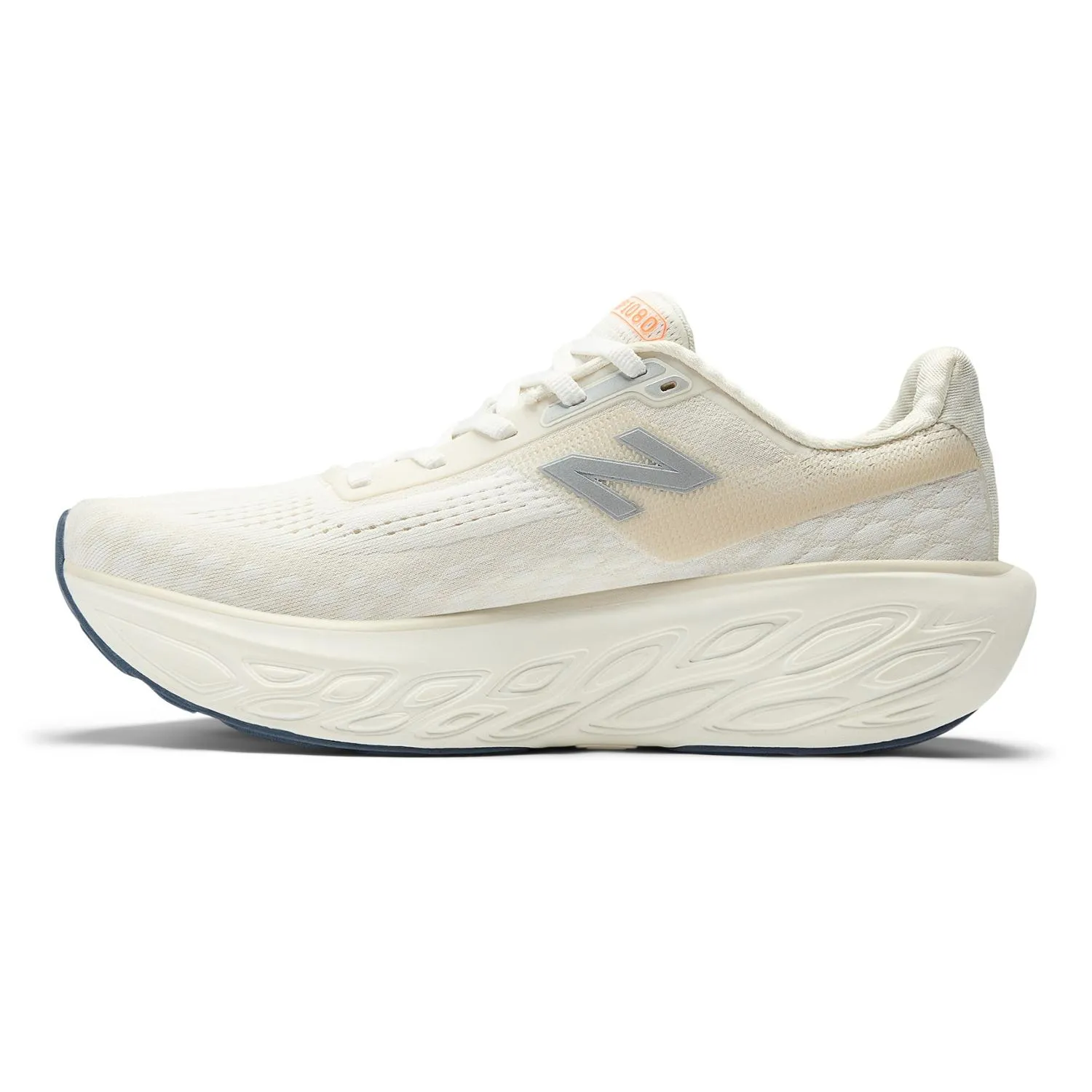 Женские кроссовки Fresh Foam X 1080v14 для бега по дороге New Balance, Sea Salt/Vintage Indigo/Mango — фото 2