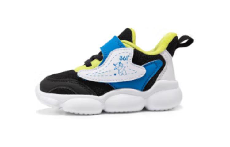 

Детские противоскользящие износостойкие низкие ботиночки для малышей черно-белые 361°KIDS