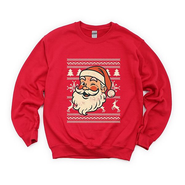 

Свитшот женский с лицом Санты Simply Sage Market, Red