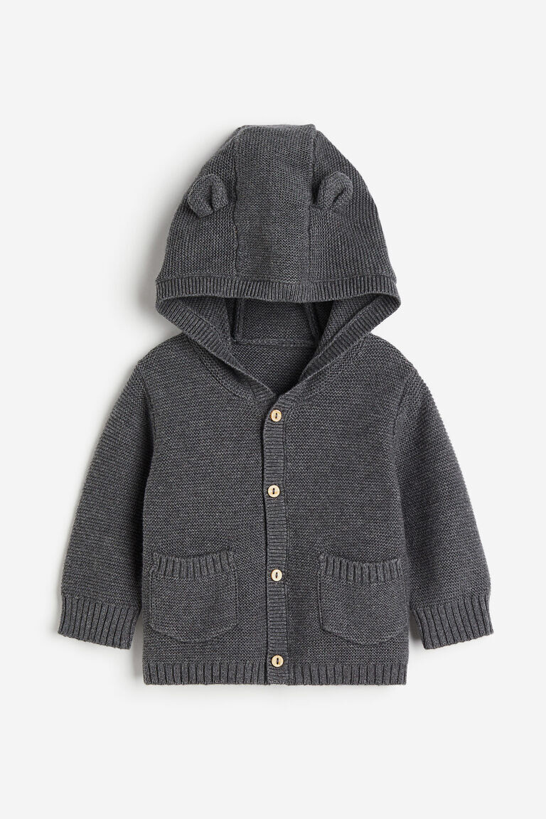 

Кардиган с капюшоном H&M, серый