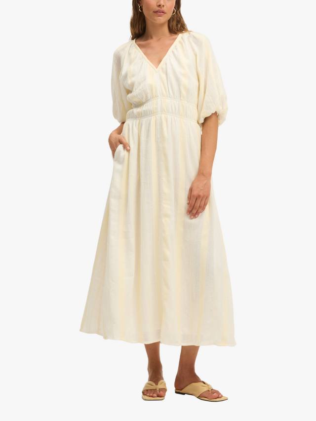 

Белла платье макси на резинке SUMMERY Copenhagen, Ecru White 663