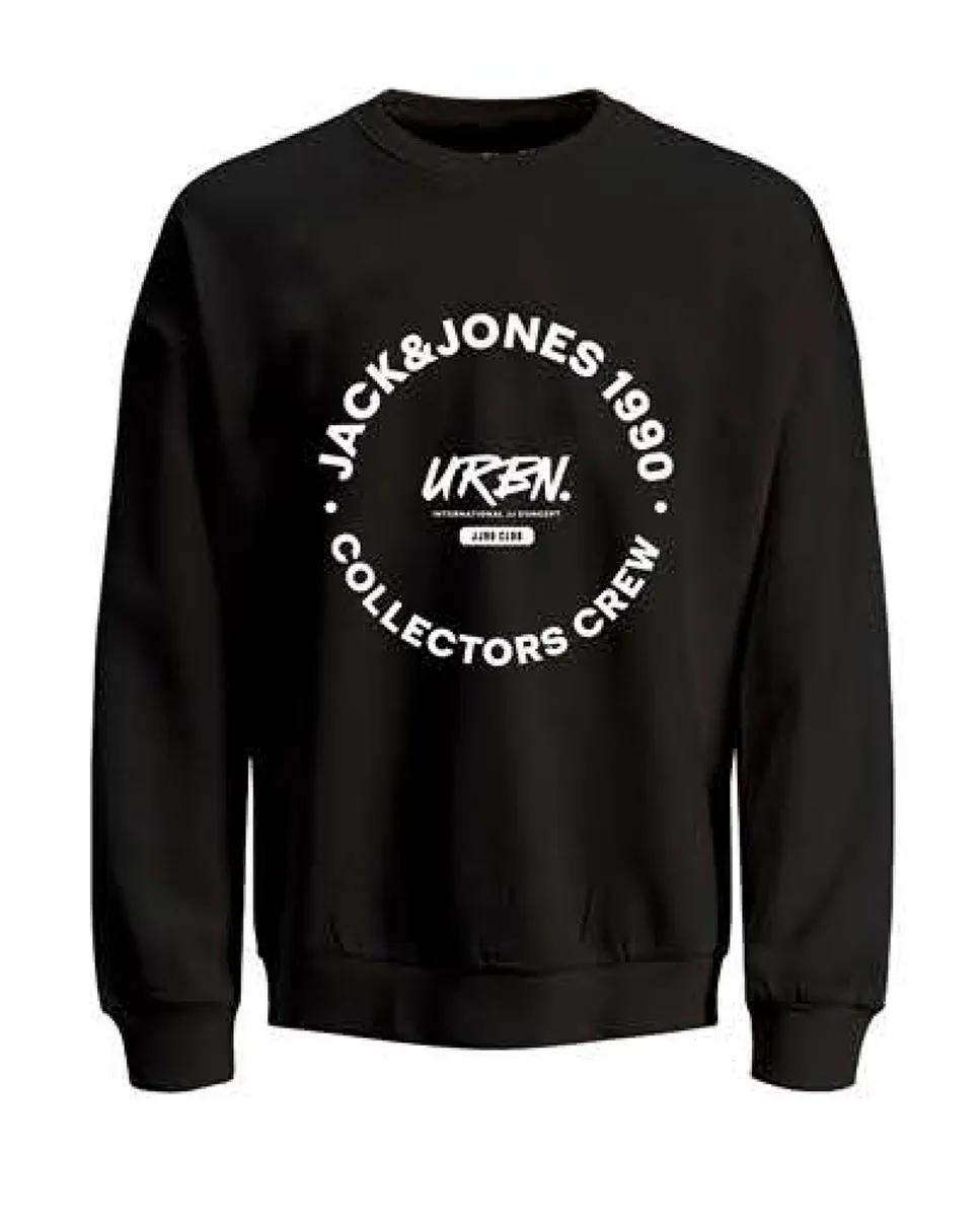 

Мужская толстовка с длинными рукавами и логотипом спереди Jack & Jones, черный