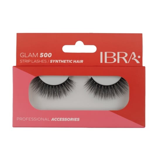 

Накладные ресницы на полоске Glam 500, 1 пара Ibra