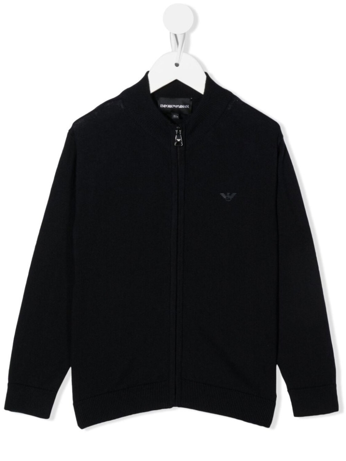 

Emporio Armani Kids кардиган на молнии с нашивкой-логотипом, синий