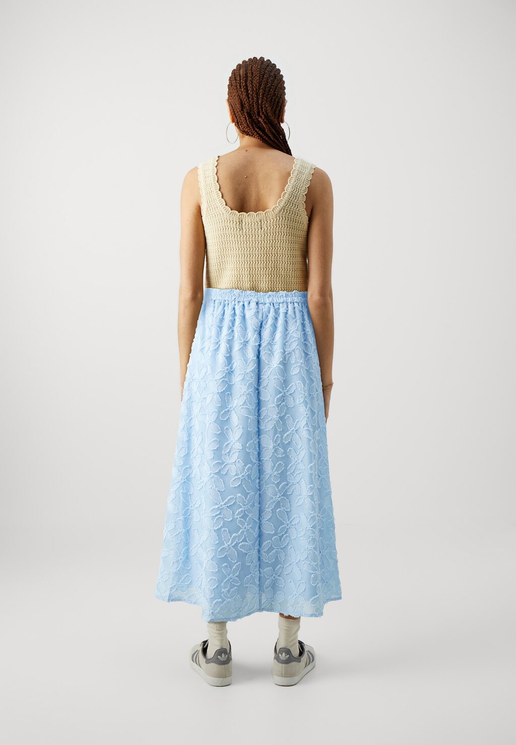 

Юбка А-силуэта Vikavi Midi Skirt VILA, синий Кентукки