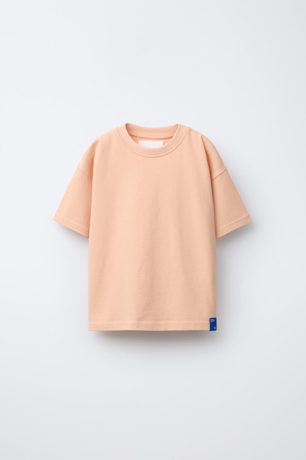 

Футболка с надписью heavyweight label ZARA, цвет Tangerine
