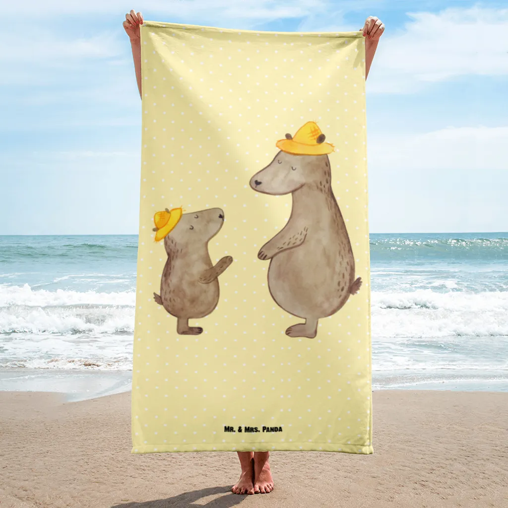

Пляжное полотенце Mr. & Mrs. Panda, желтый