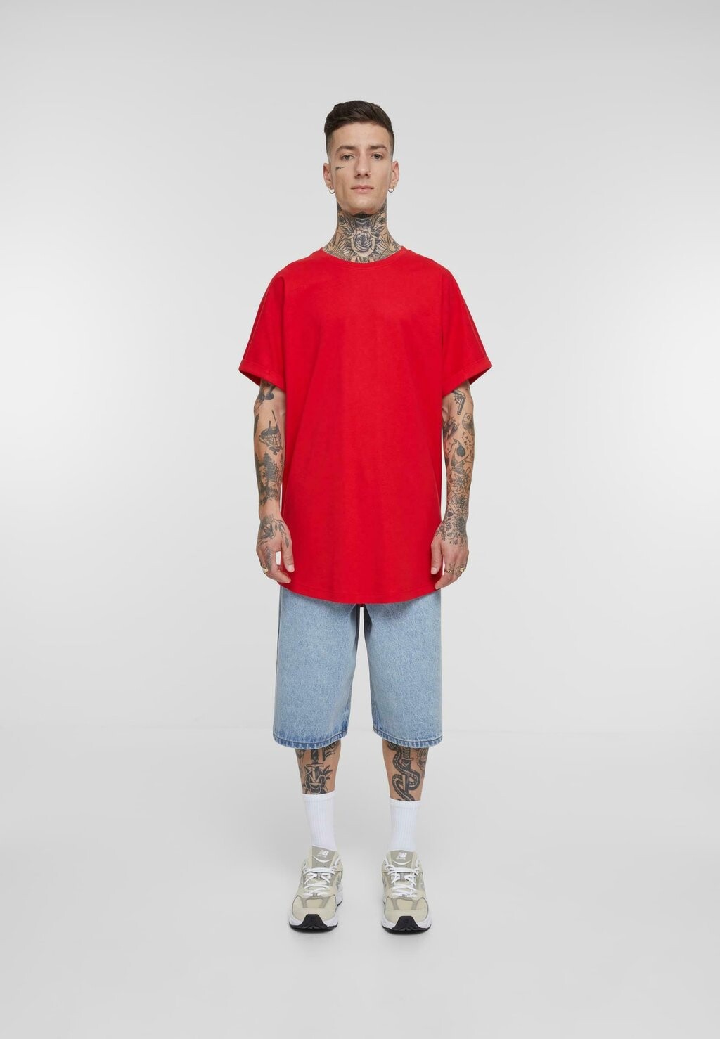 

Базовая футболка Shaped Turnup Urban Classics, cityred