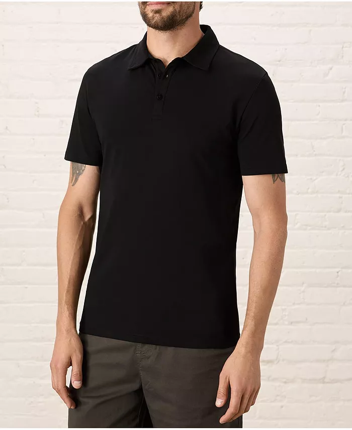 

Мужская поло из органического хлопка Luxe Stretch Jersey Slim Pact, черный