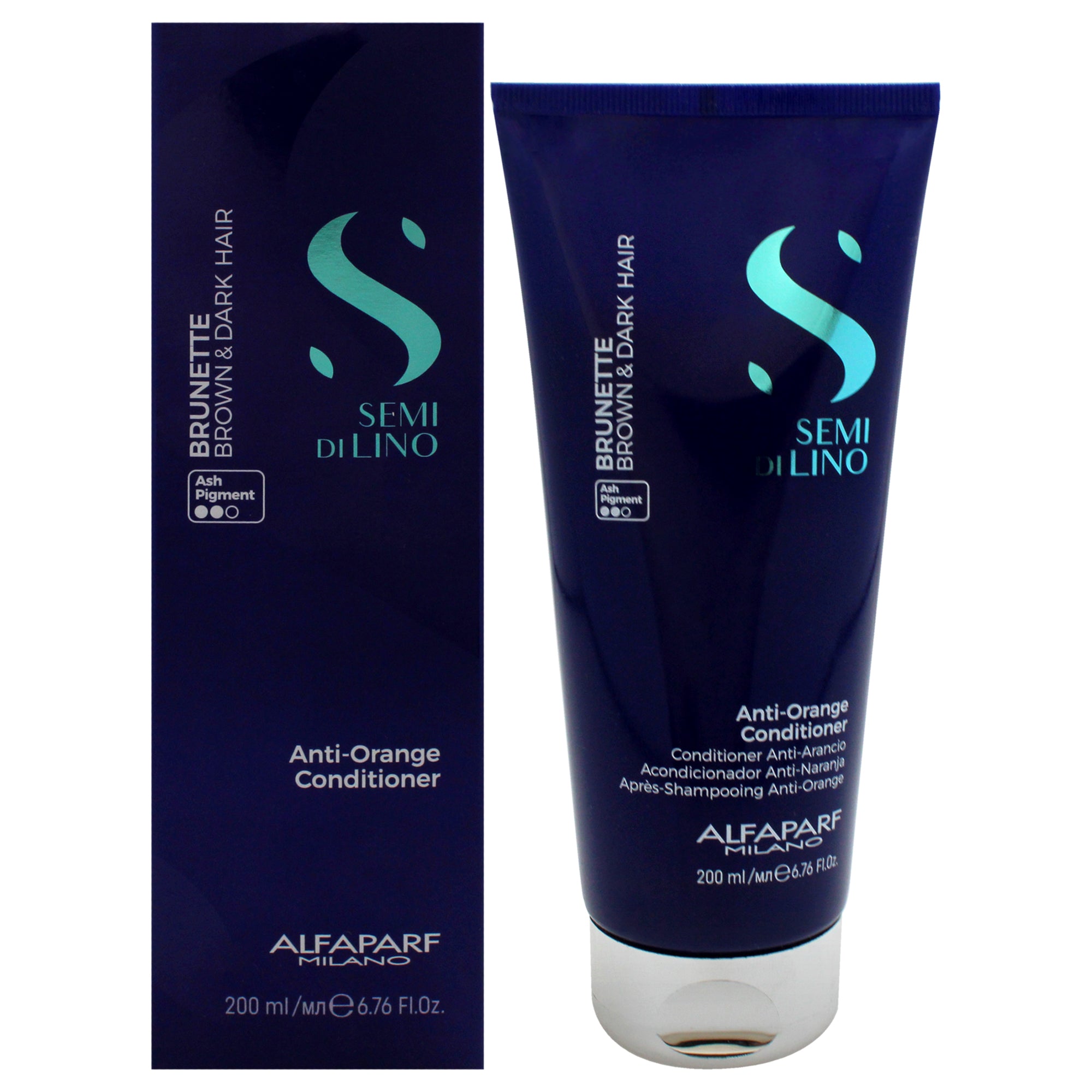 

Кондиционер Semi Di Lino Brunette Anti-Orange от Alfaparf Milano для унисекс - кондиционер на 6,7 унций, прозрачный
