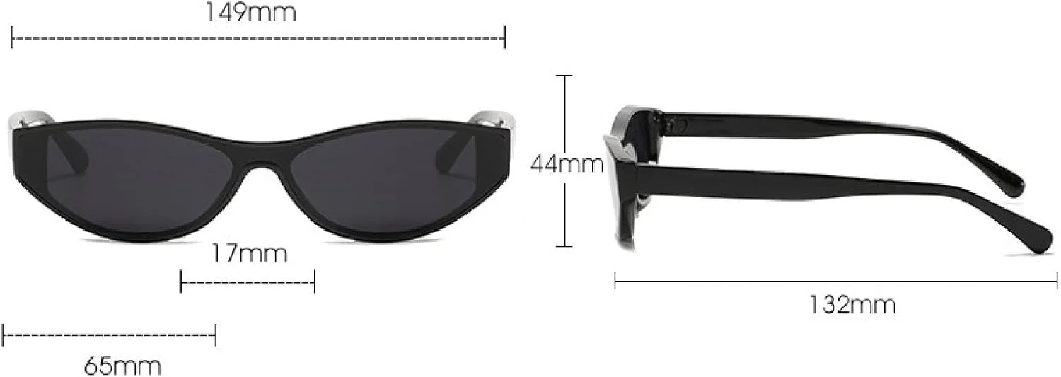 

Модные маленькие цельные солнцезащитные очки для женщин в винтажном стиле «кошачий глаз», уникальные панк-очки с защитой от УФ-излучения UV400 VVTWSSW, White-black