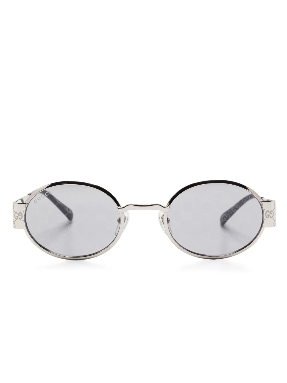 

Солнцезащитные очки в круглой оправе Gucci Eyewear, серебяный