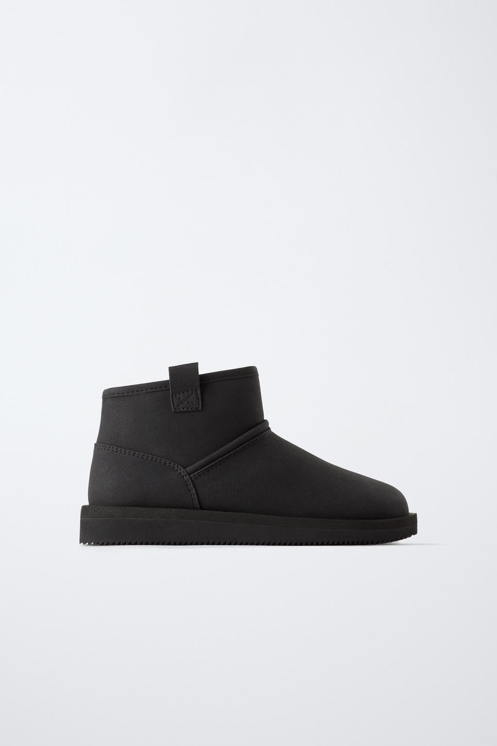 

Ботильоны из овчины ZARA, черный
