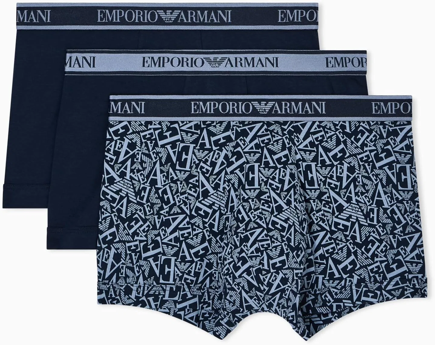 Трусы с логотипом Emporio Armani, синие