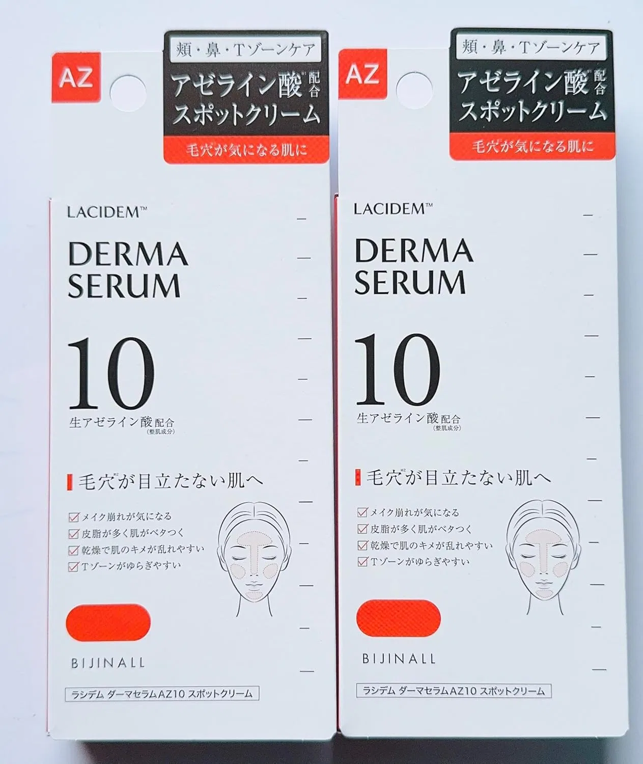 Крем для лица с 10% азелаиновой кислоты LACIDEM, набор 2 шт, 20 г, бесцветный