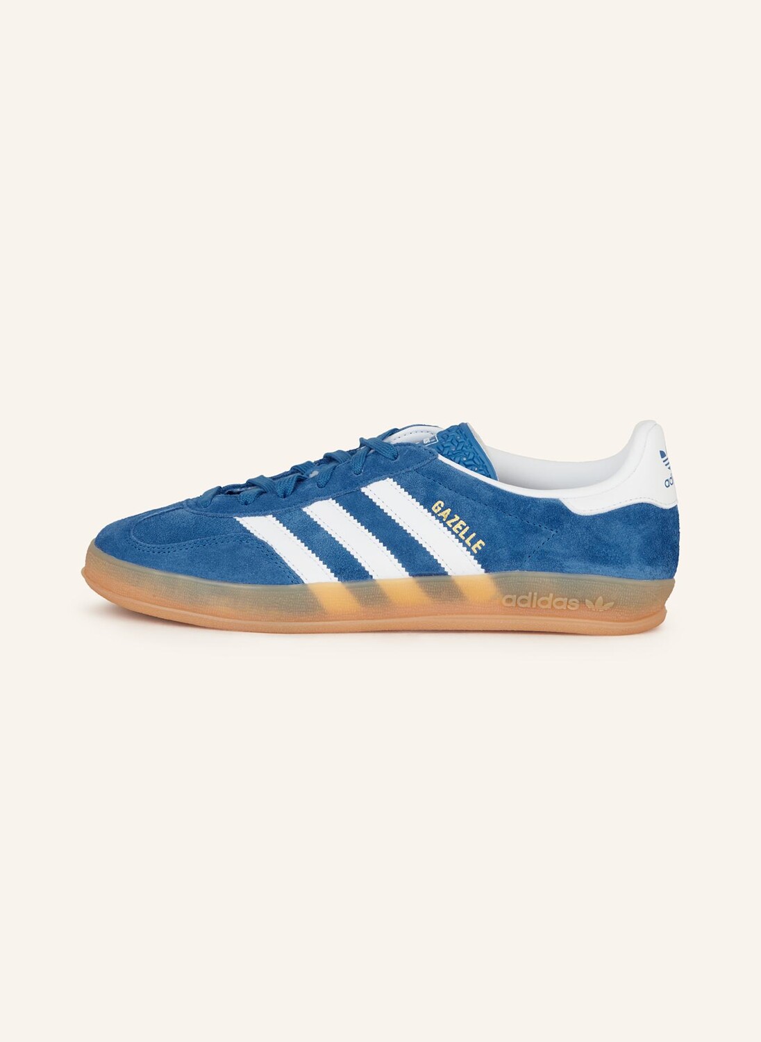 Кроссовки газель комнатные Adidas Originals, синий — фото 4