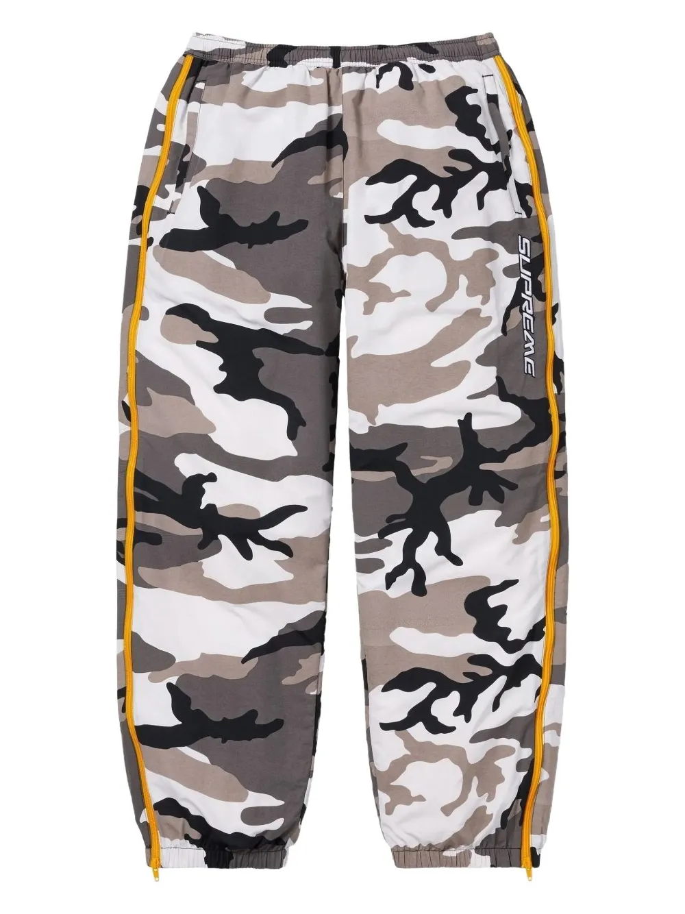 

Брюки с камуфляжным принтом и застежкой-молнией Supreme, серый