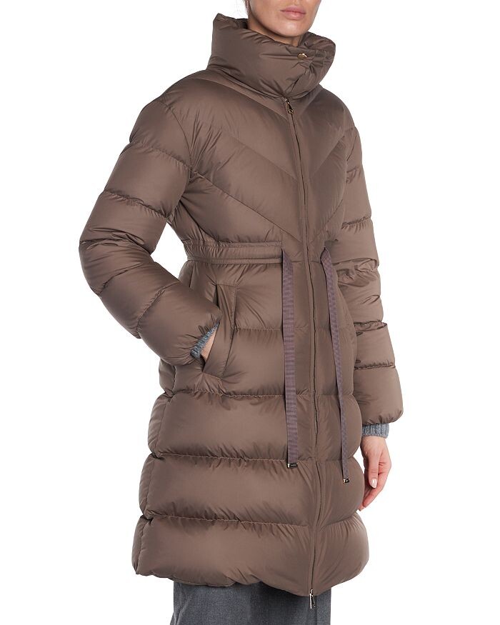 

Длинное пуховое пальто Moncler Brou, коричневый/бежевый