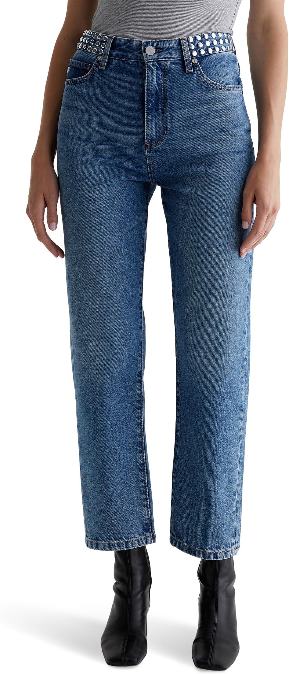 

Джинсы AG Jeans Rian Super High Rise Straight Jeans in Angeleno, цвет Angeleno