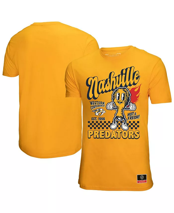 

Мужская футболка Gold Nashville Predators Local Food Mitchell & Ness