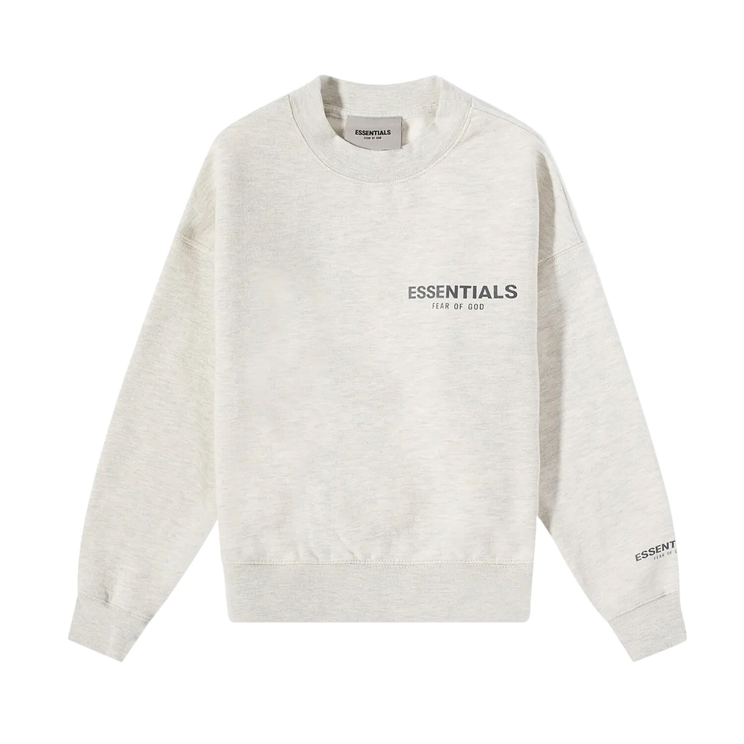 

Детский пуловер с круглым вырезом Fear of God Essentials, цвет Овсянка