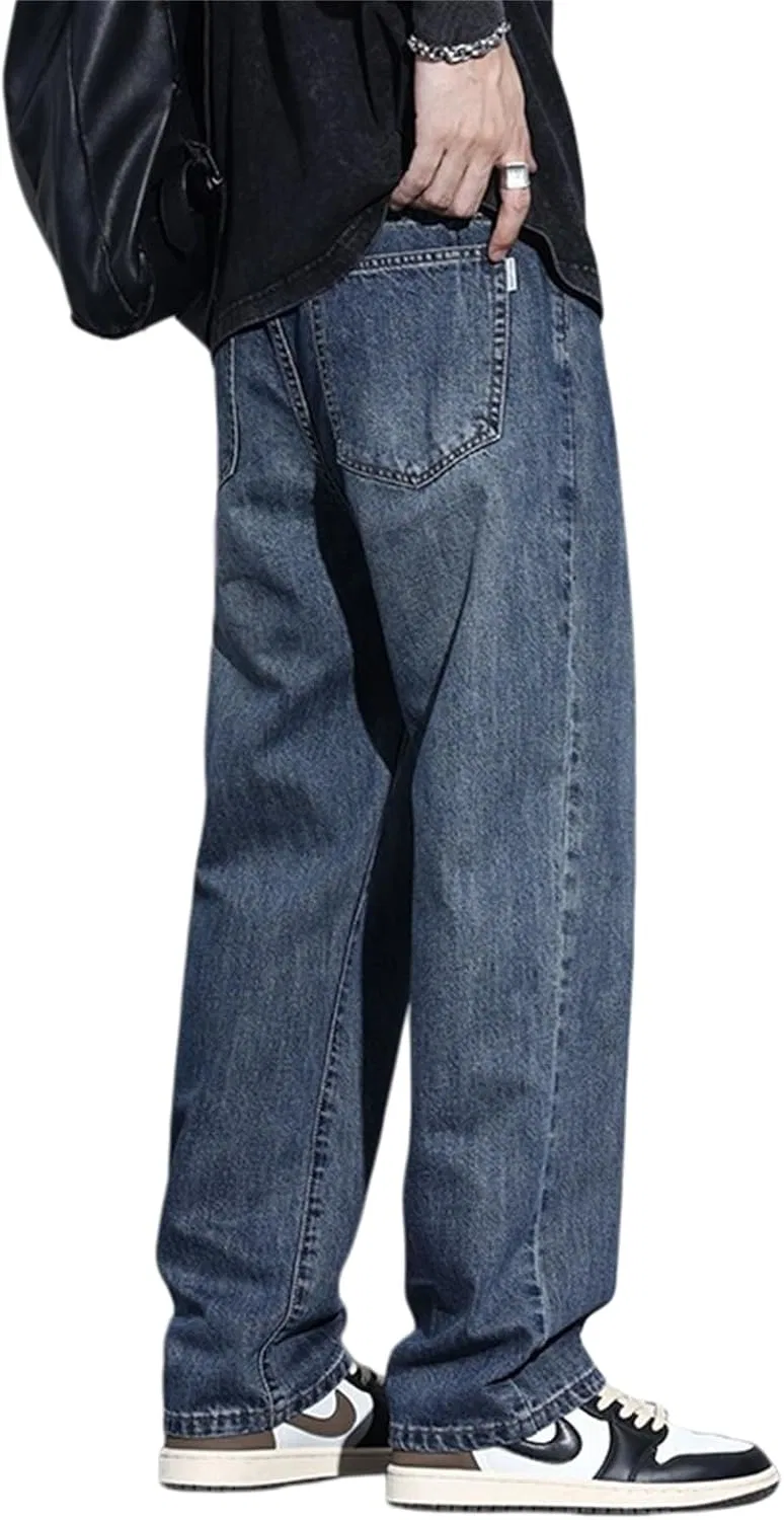 Джинсы свободные Men's Baggy Jeans, темно-синие