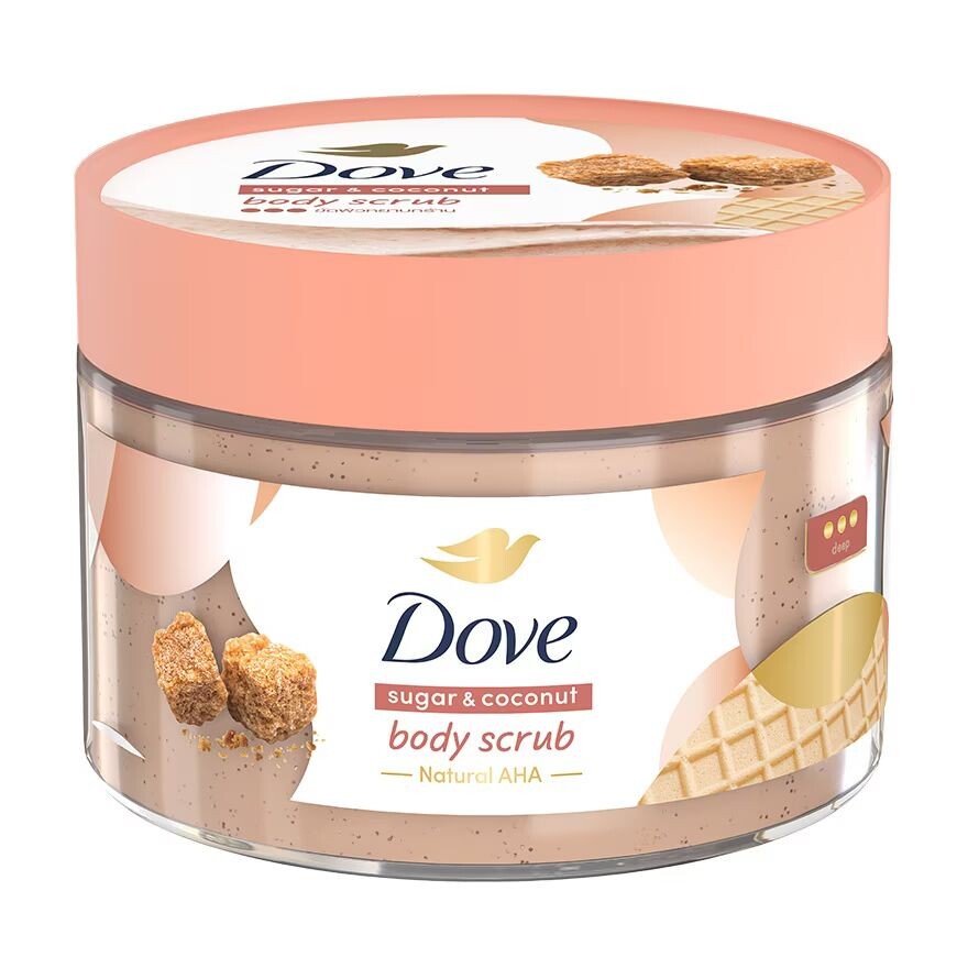

Dove Скраб для тела Сахар Кокос 280 г. สครับ ขัดผิวกาย เนียนนุ่ม, ฺBrown
