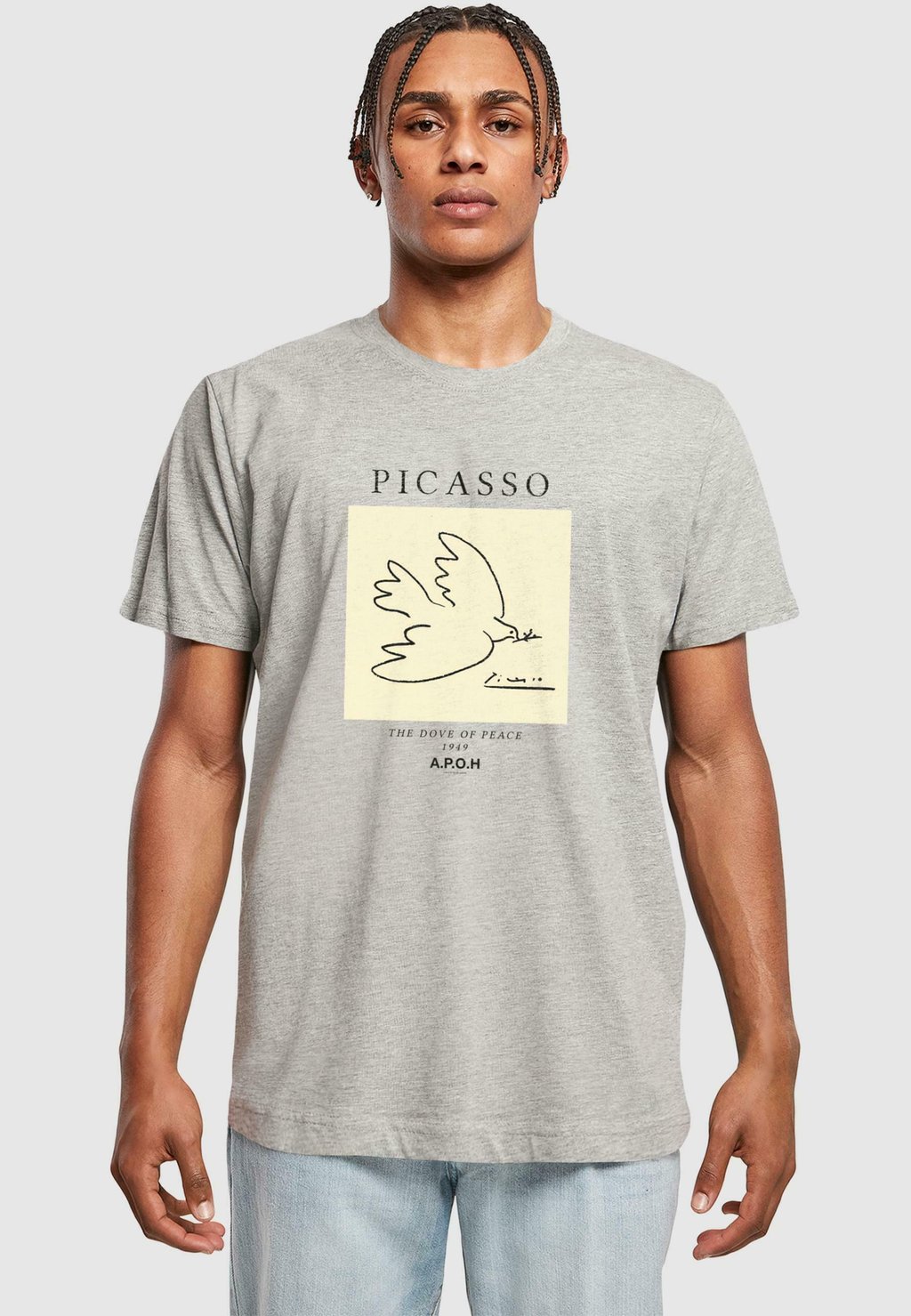 

Футболка с принтом APOH-PICASSO DOVE Merchcode, светло-серый