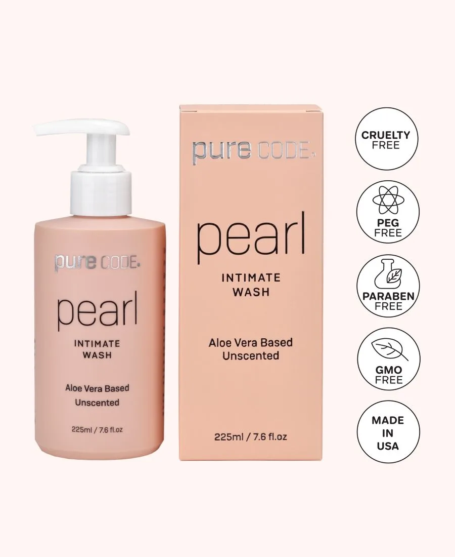Интимное средство Pearl с пробиотиками на основе алоэ вера, без запаха, 225 мл/7,6 жидких унций (двойной набор) PURECODE, Clear — фото 3