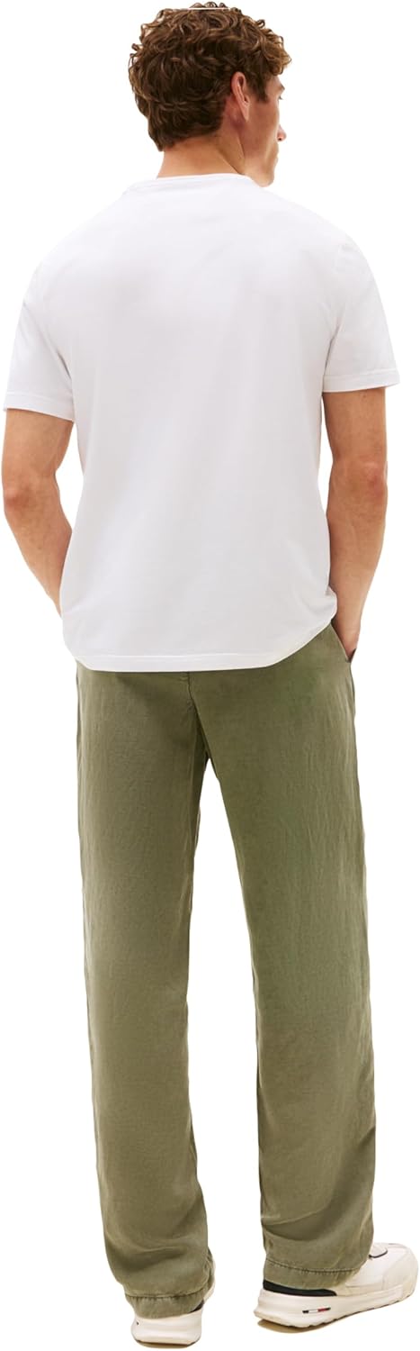 Мужские футболки Tommy Hilfiger Dry Fit с коротким рукавом и влагоотводящими свойствами, White — фото 4