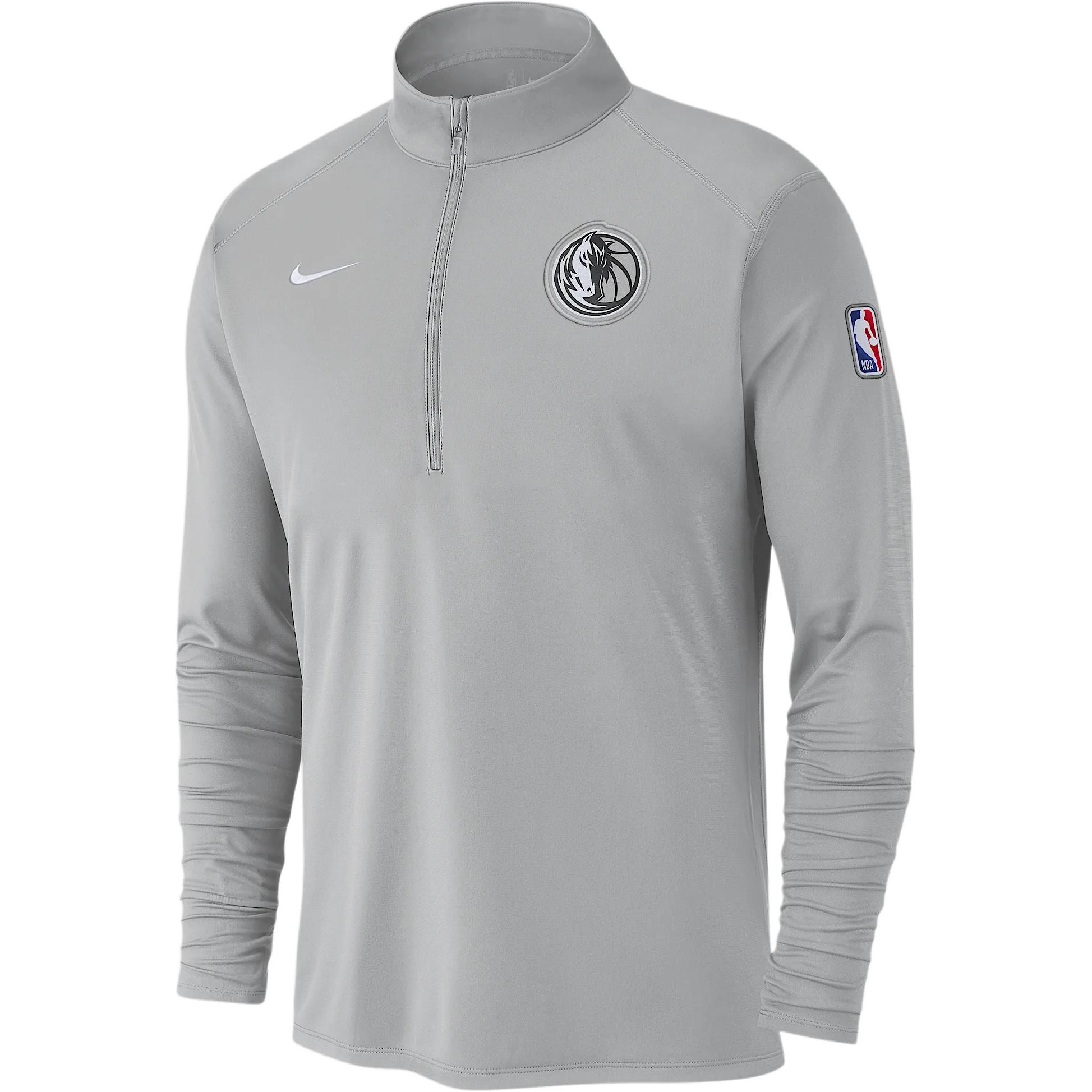 

Даллас Маверикс сити коллекция мужская футболка dri fit nba с длинным рукавом и молнией до половины Nike, серебро