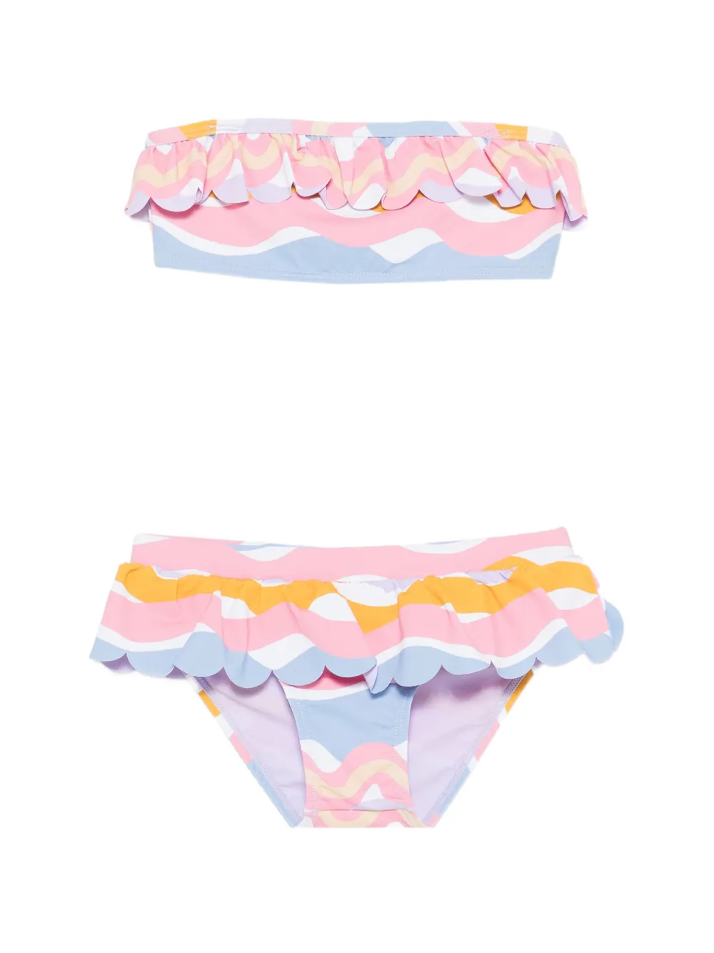 

Купальник с оборками Stella Mccartney Kids, розовый