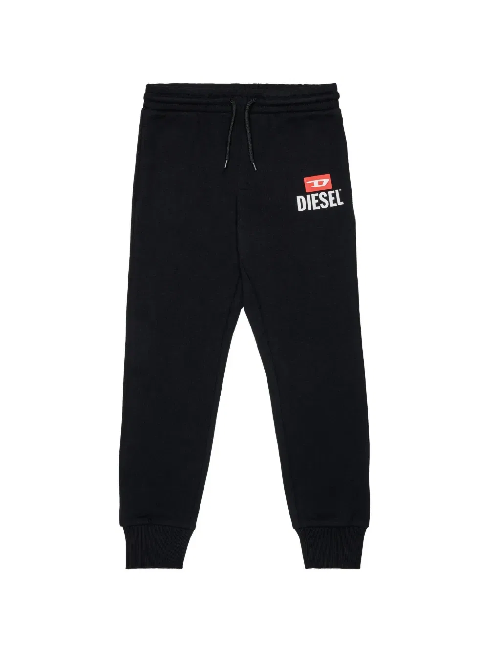 Спортивные брюки с кулиской и логотипом Diesel Kids, черный