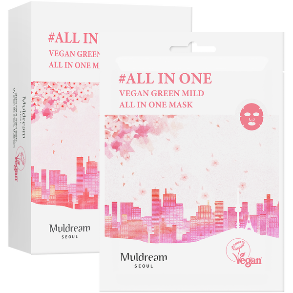 

Многофункциональная тканевая маска для лица, 25 мл Muldream S.O.S. all-in-one vegan green mild