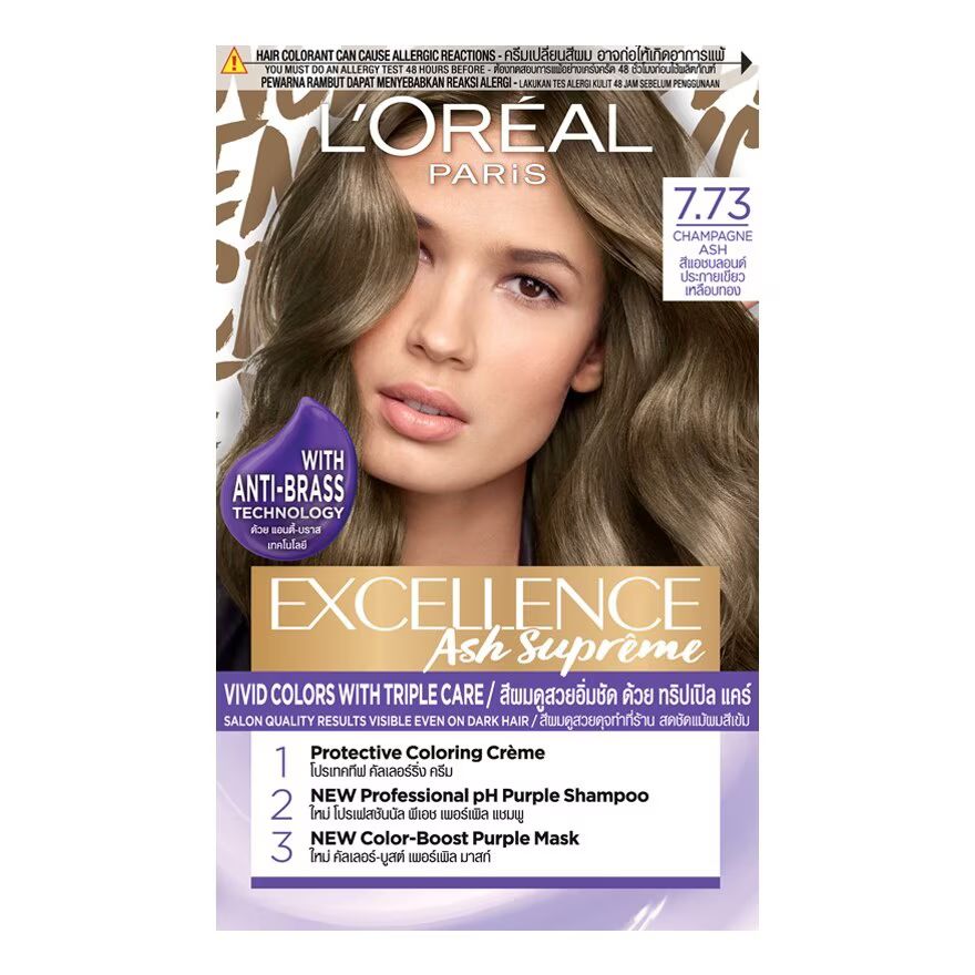 

Excellence L'Oreal Paris Ash Supreme №7.73 Ясень шампанского, White