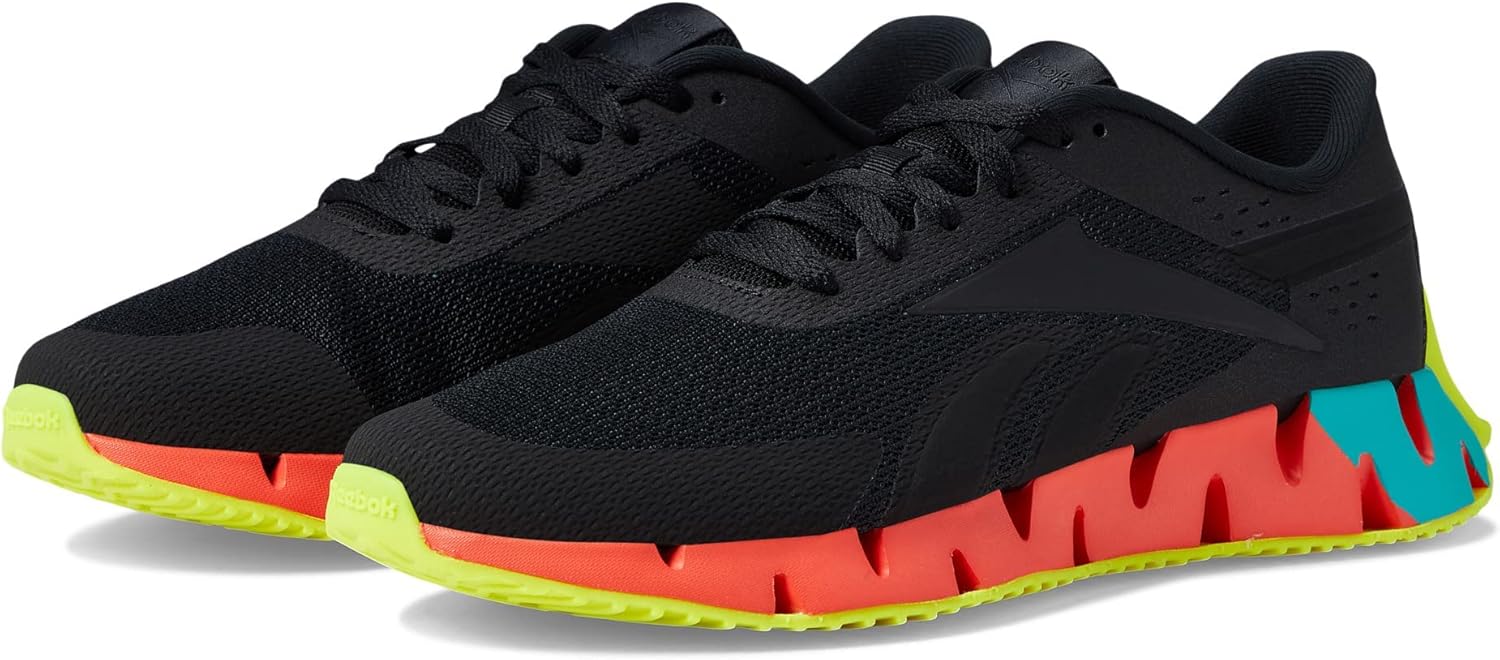 Кроссовки Reebok Zig Dynamica 2.0, черный/желтый/оранжевый — фото 2