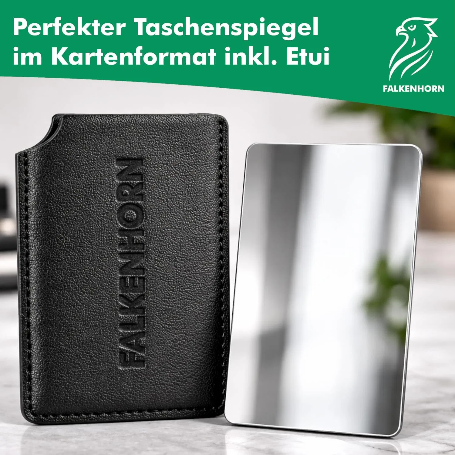 Карманное зеркало «Credit Card» от Falkenhorn Falkenhorn, Black — фото 2