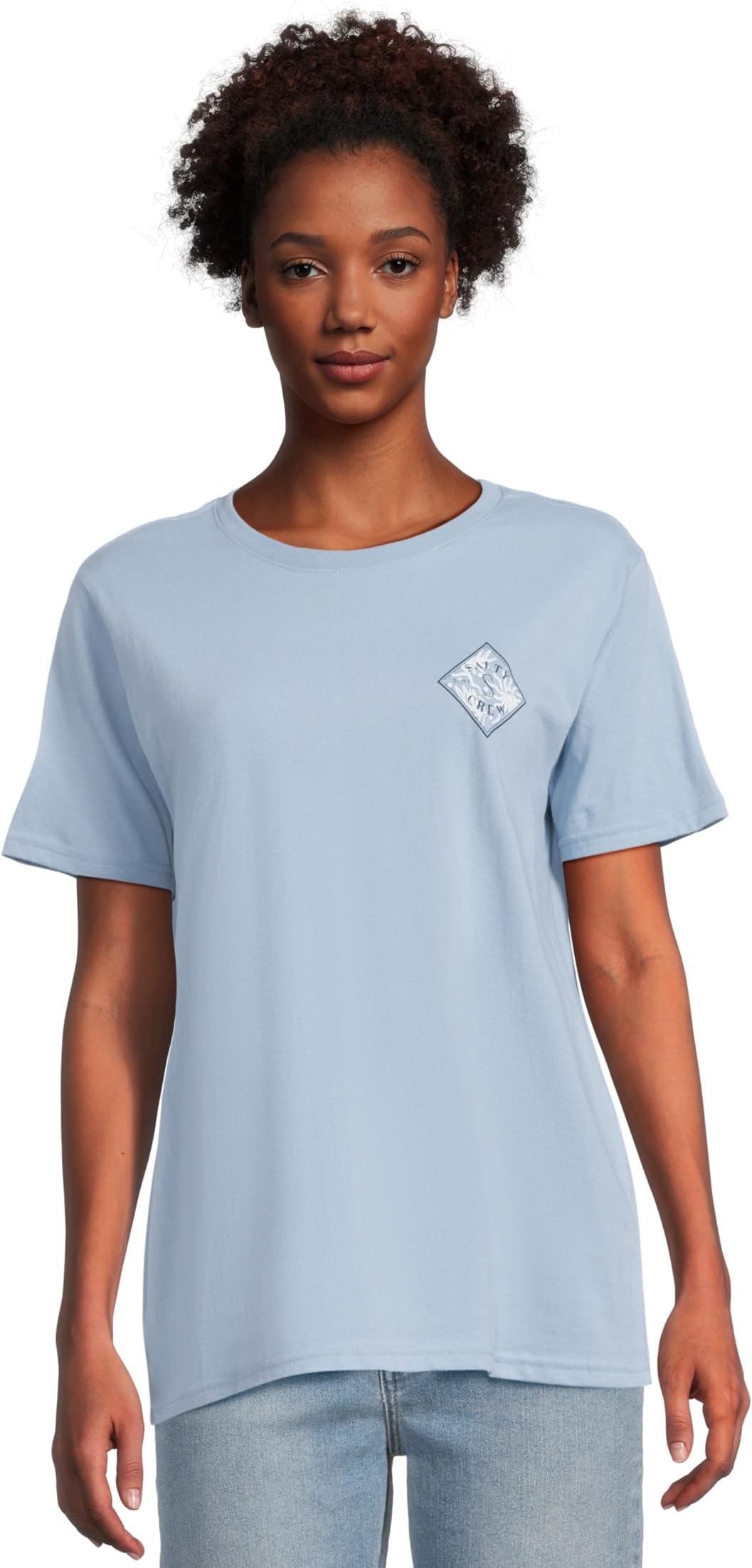 

Женская футболка бойфренда с наполнителем Tippet Fill Salty Crew, Marine Blue