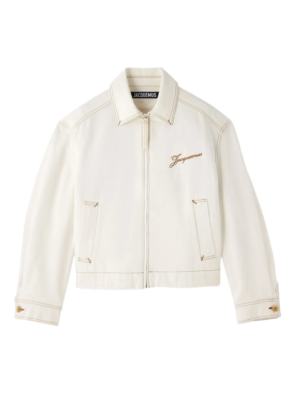 

Пиджак с вышивкой JACQUEMUS, белый